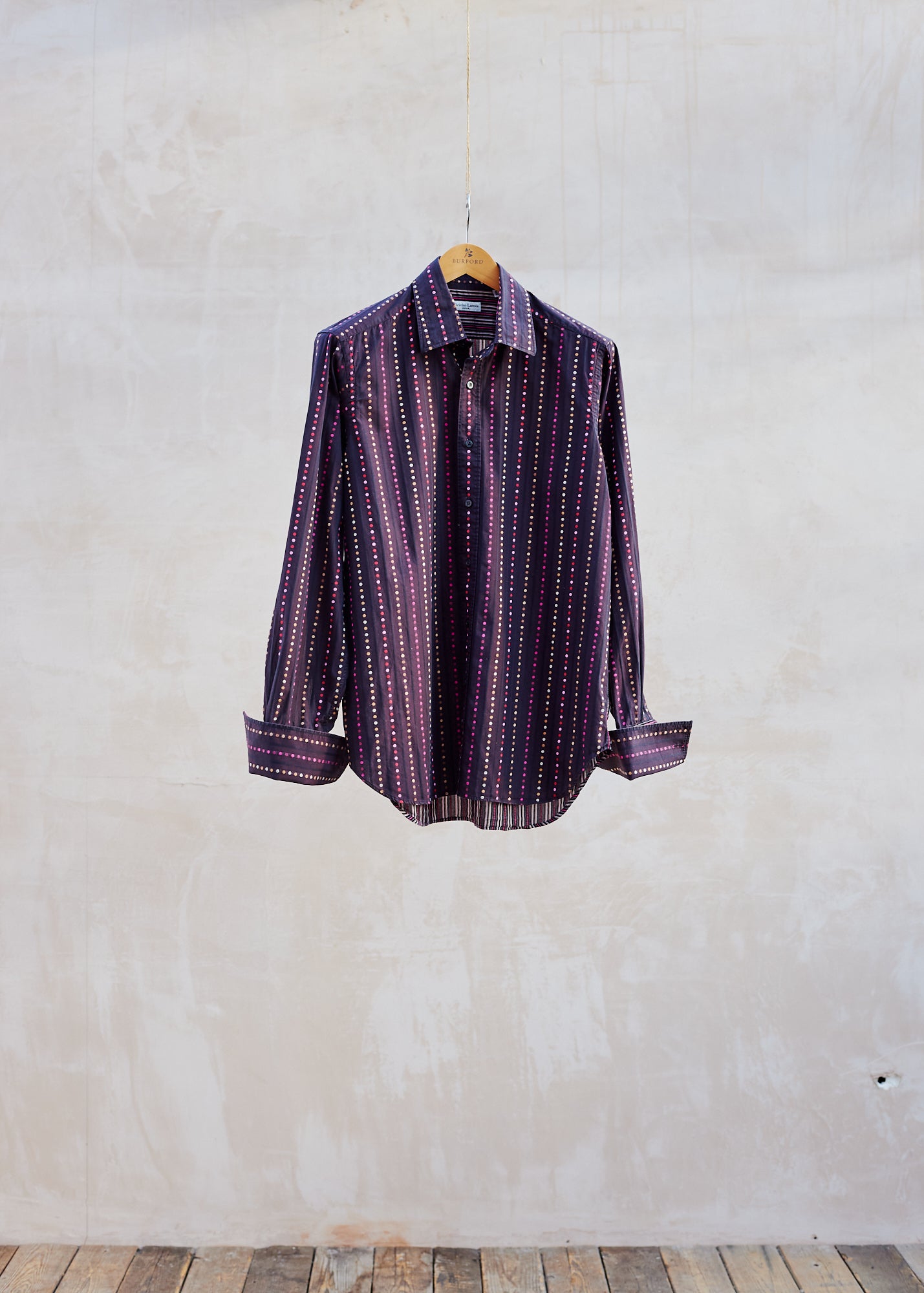 Kenny Ryder Christian Lacroix Vintage Spotted Purple Shirt - XL