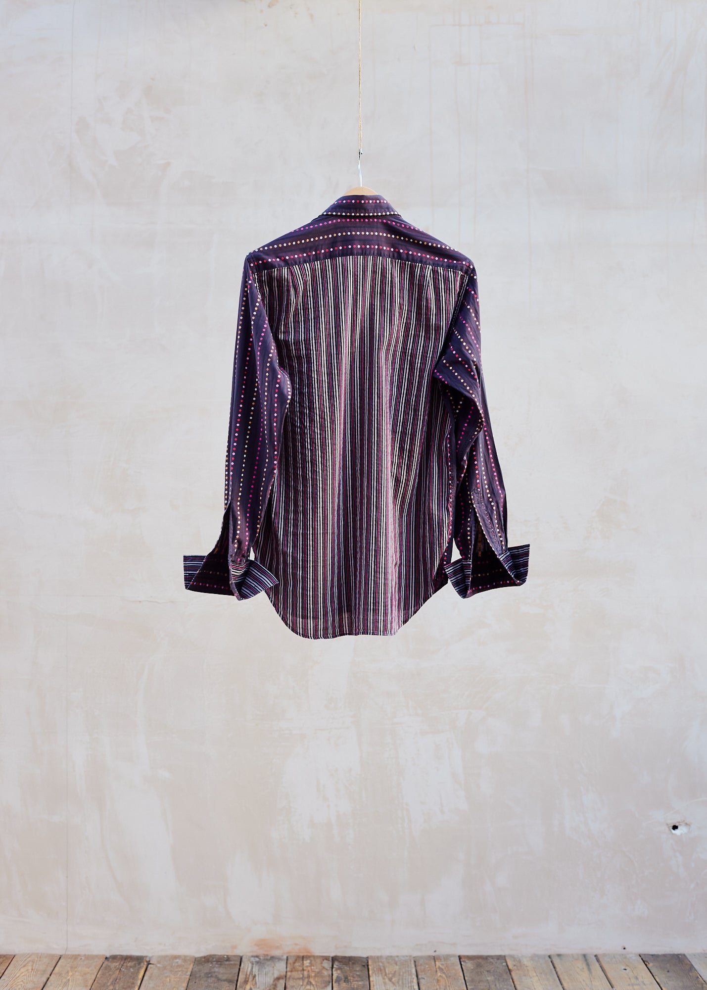 Kenny Ryder Christian Lacroix Vintage Spotted Purple Shirt - XL