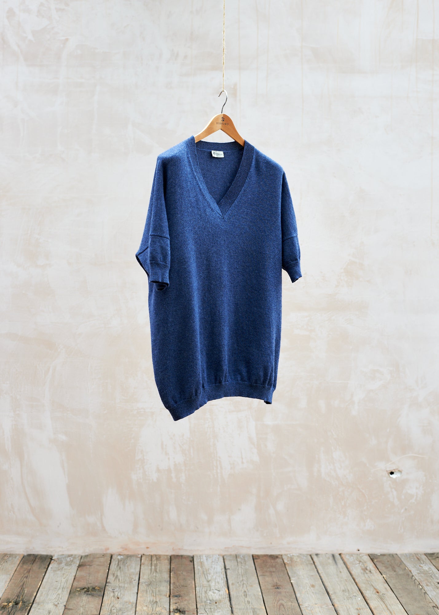 Connolly Cashmere/Linen Short Sleeved V-Neck - XXL
