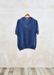 Connolly Cashmere/Linen Short Sleeved V-Neck - XXL
