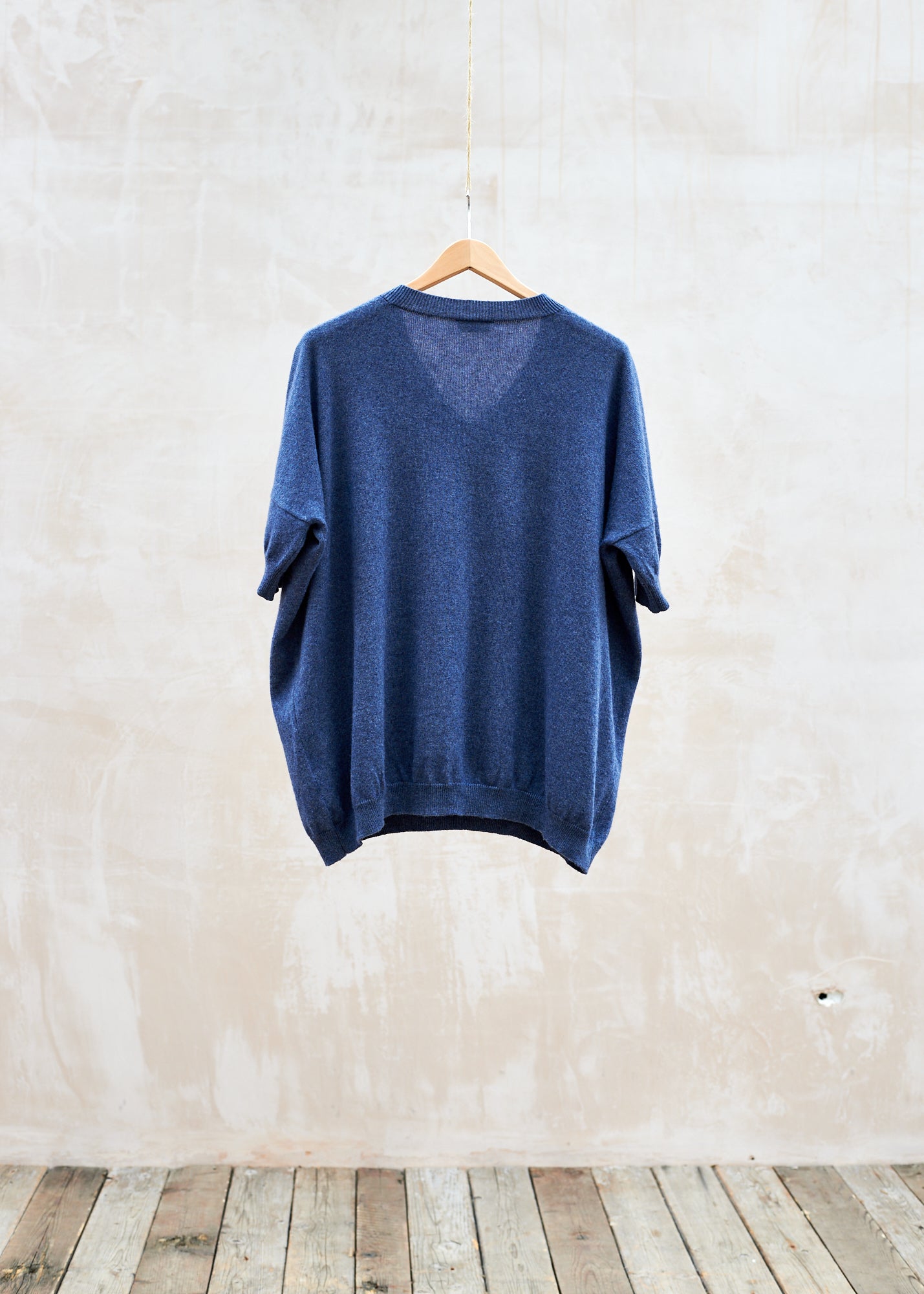 Connolly Cashmere/Linen Short Sleeved V-Neck - XXL