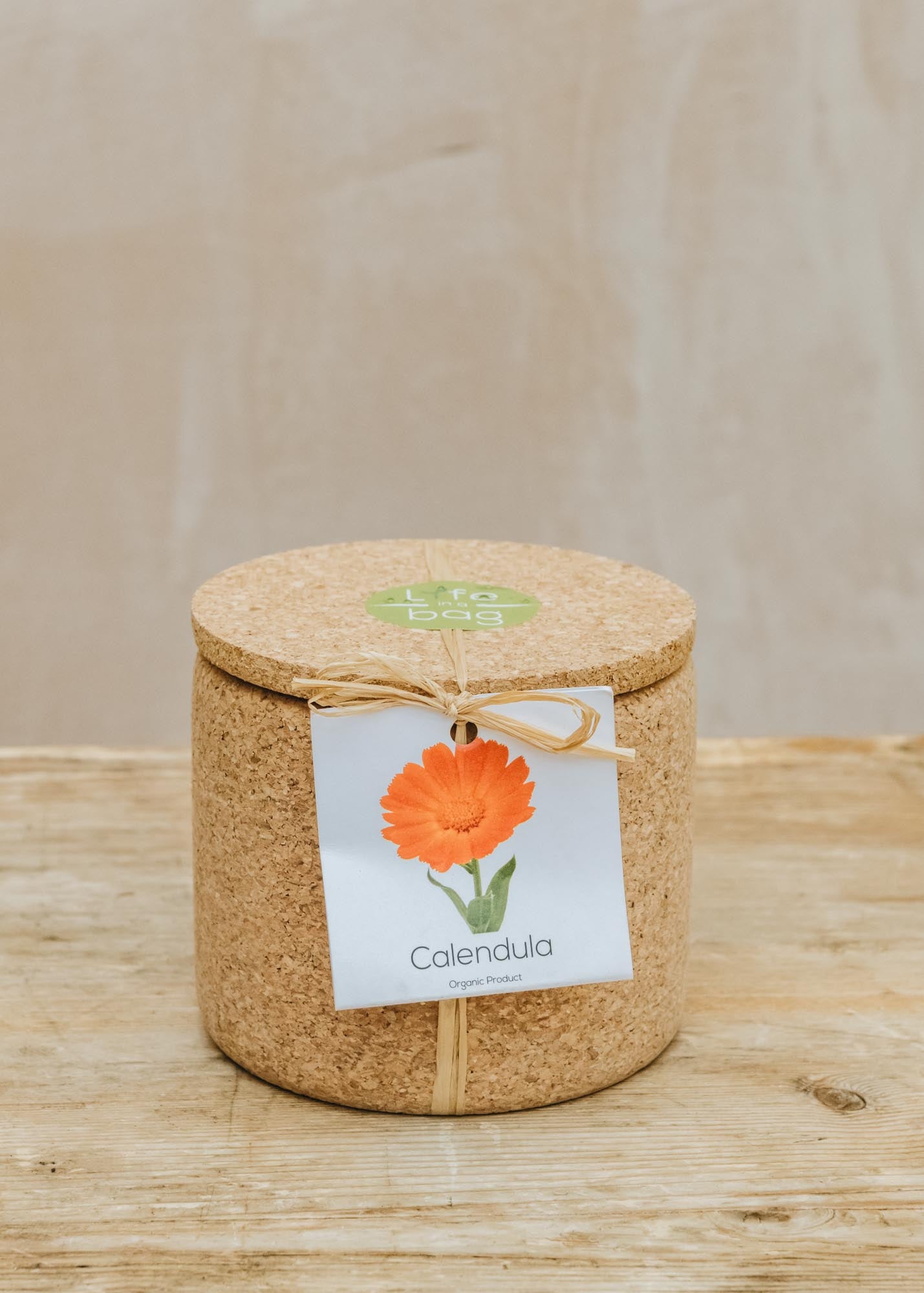 Life in a Bag Calendula Grow Cork Pot