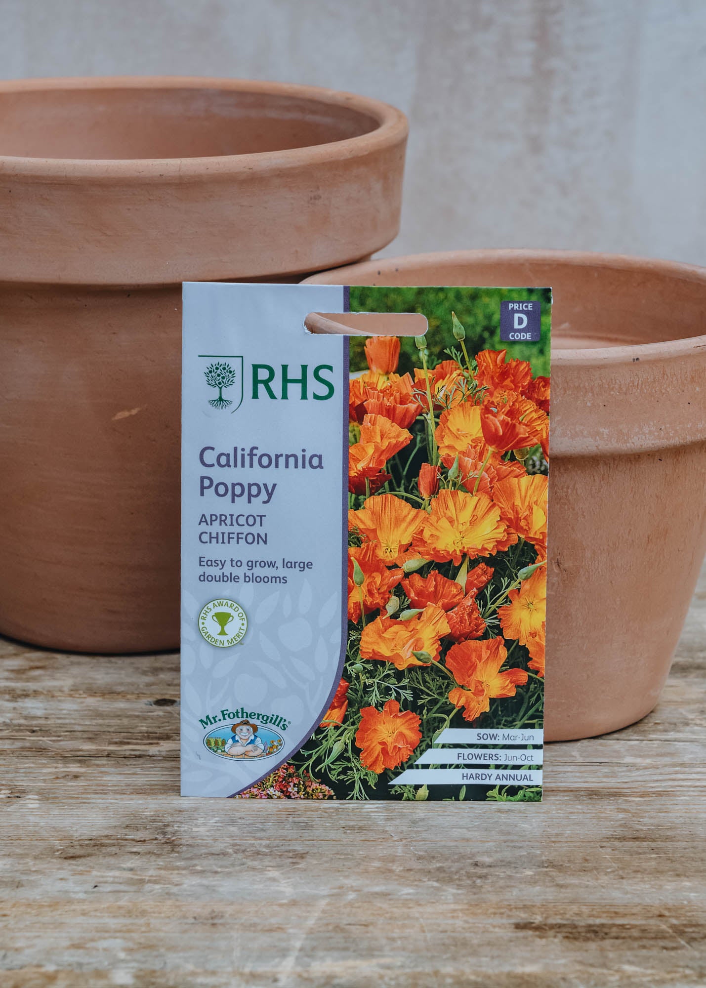 Seeds of Italy California Poppy Apricot Chiffon Seeds