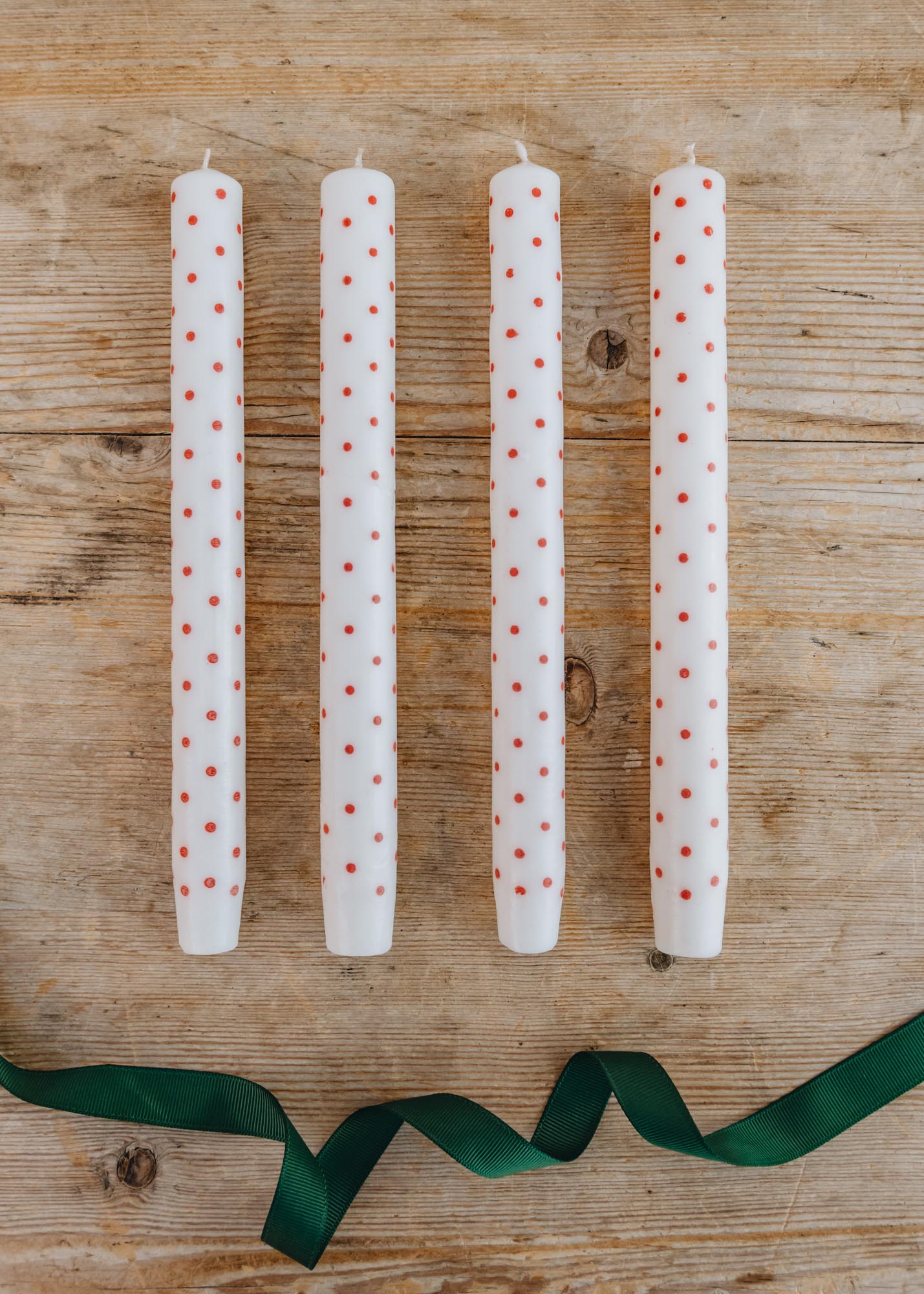 Mini Dot Candles in Red and White