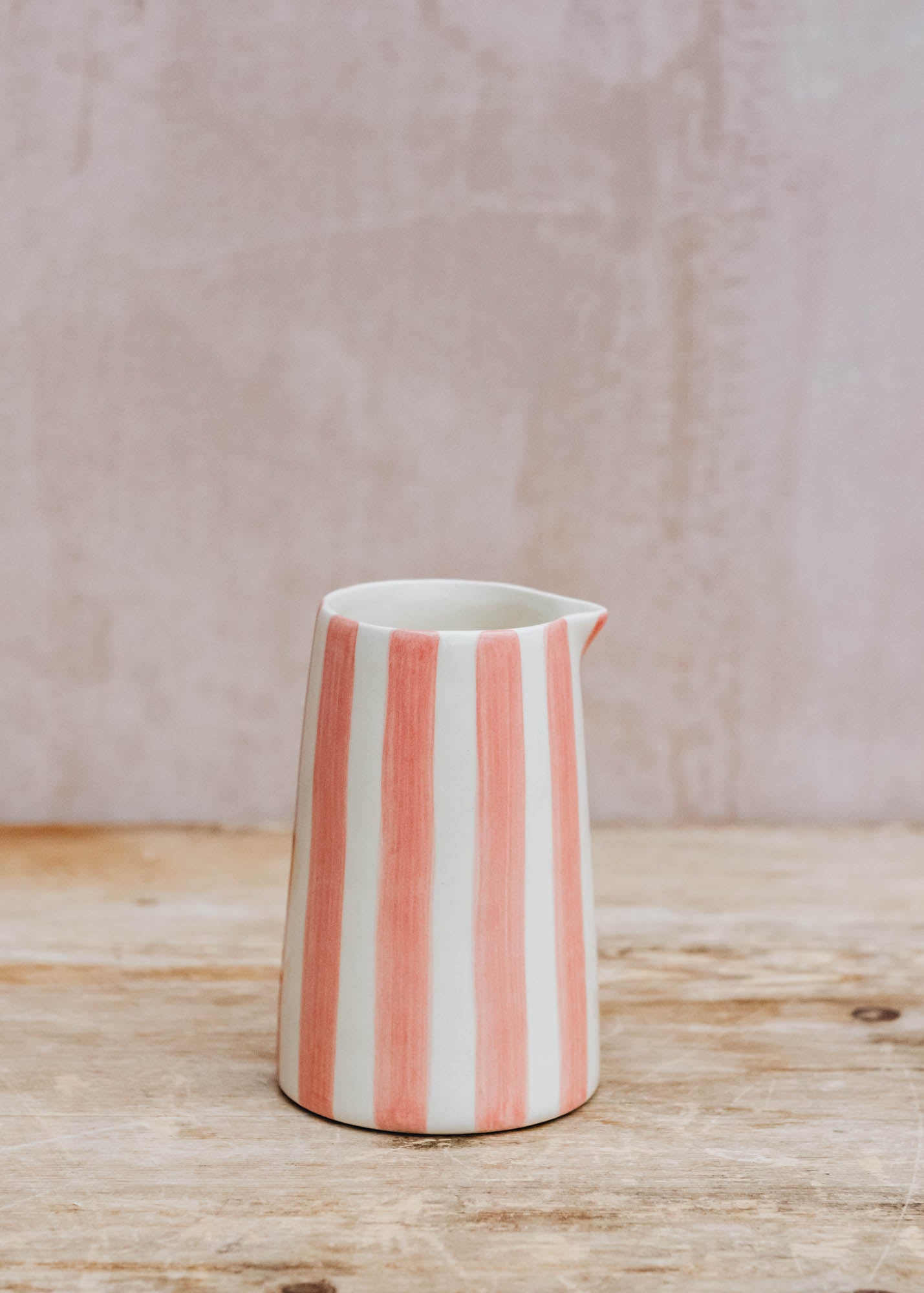 Musango Pottery Musango Candy Stripe Creamer in Rose