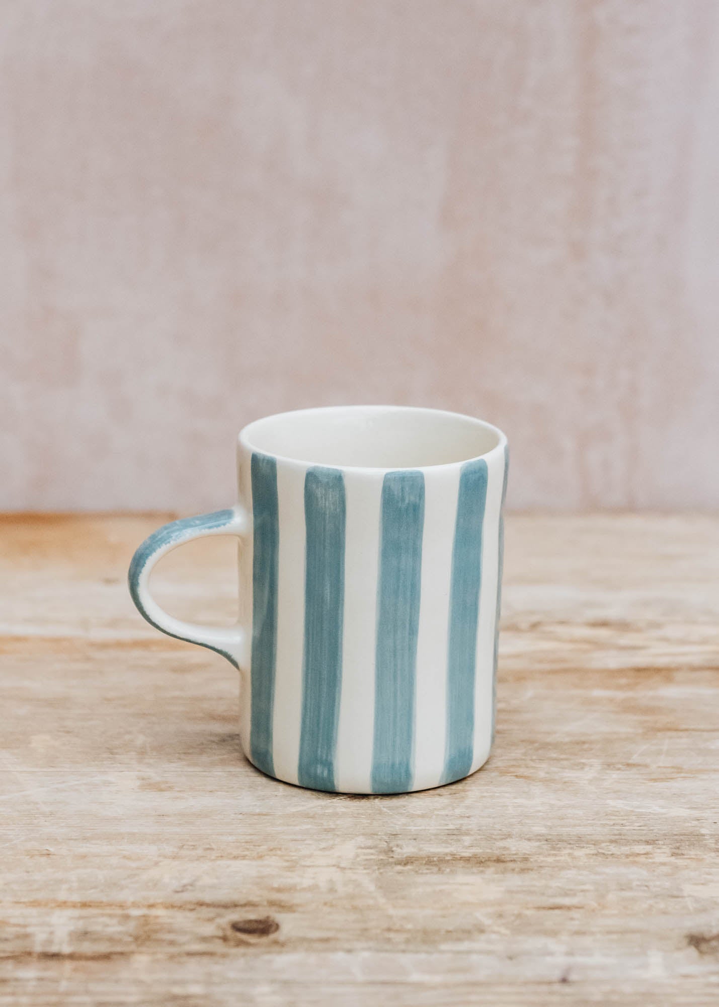 Musango Pottery Musango Pottery Demi Candy Stripe Mug in Dove Grey