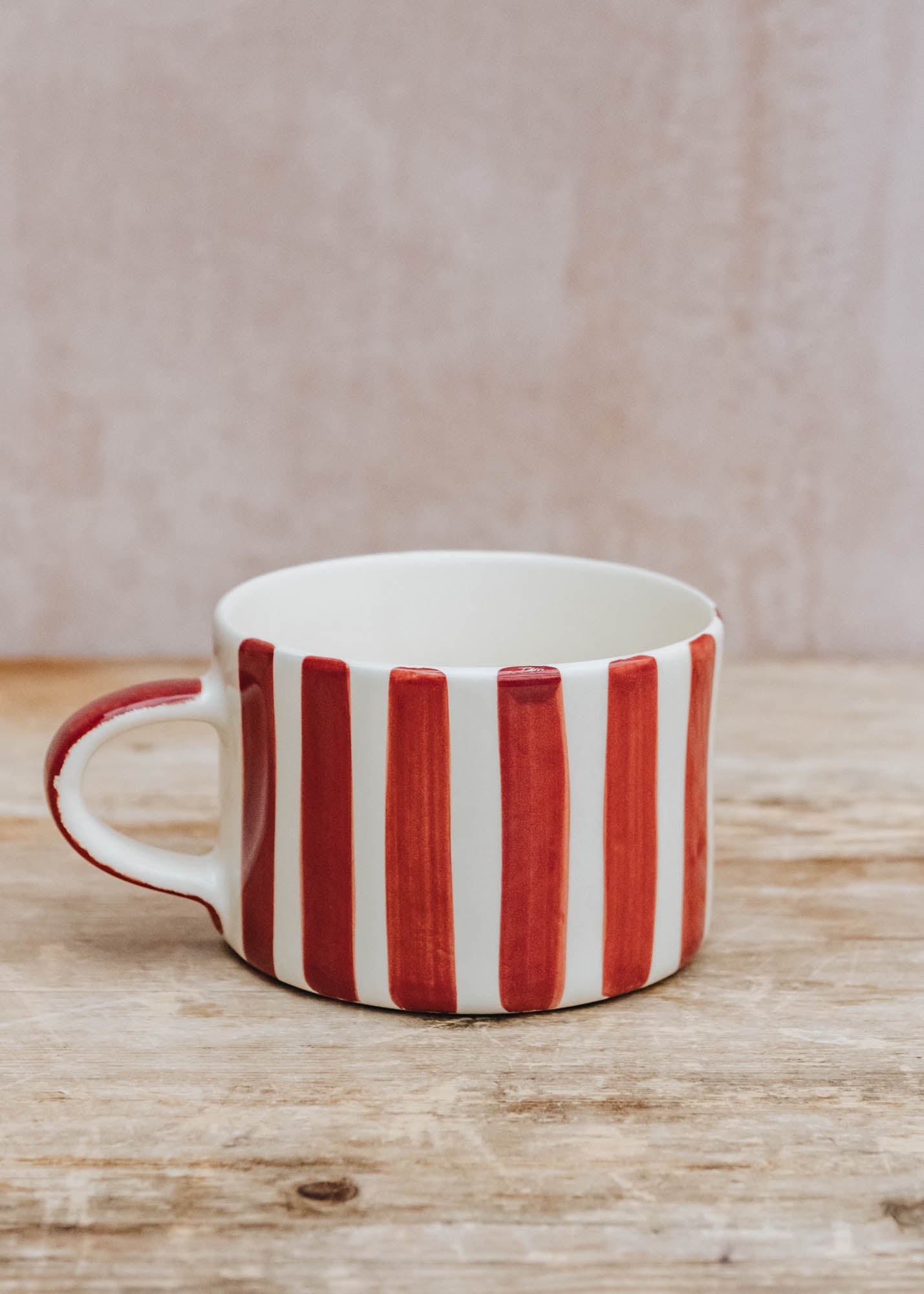 Musango Candy Stripe Mug in Paprika