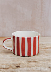 Musango Candy Stripe Mug in Paprika