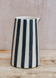 Musango Pottery Musango Candy Stripe Pitcher in Graphite