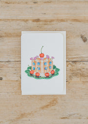 Canonbury Press Saffron Cream Blancmange Greetings Card