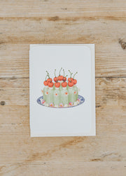 Canonbury Press Chartreuse Cream Blancmange Greetings Card