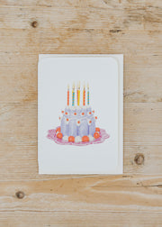 Canonbury Press Lavender Cream Blancmange Greetings Card
