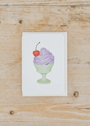 Canonbury Press Lavender Chantilly Cream Greetings Card