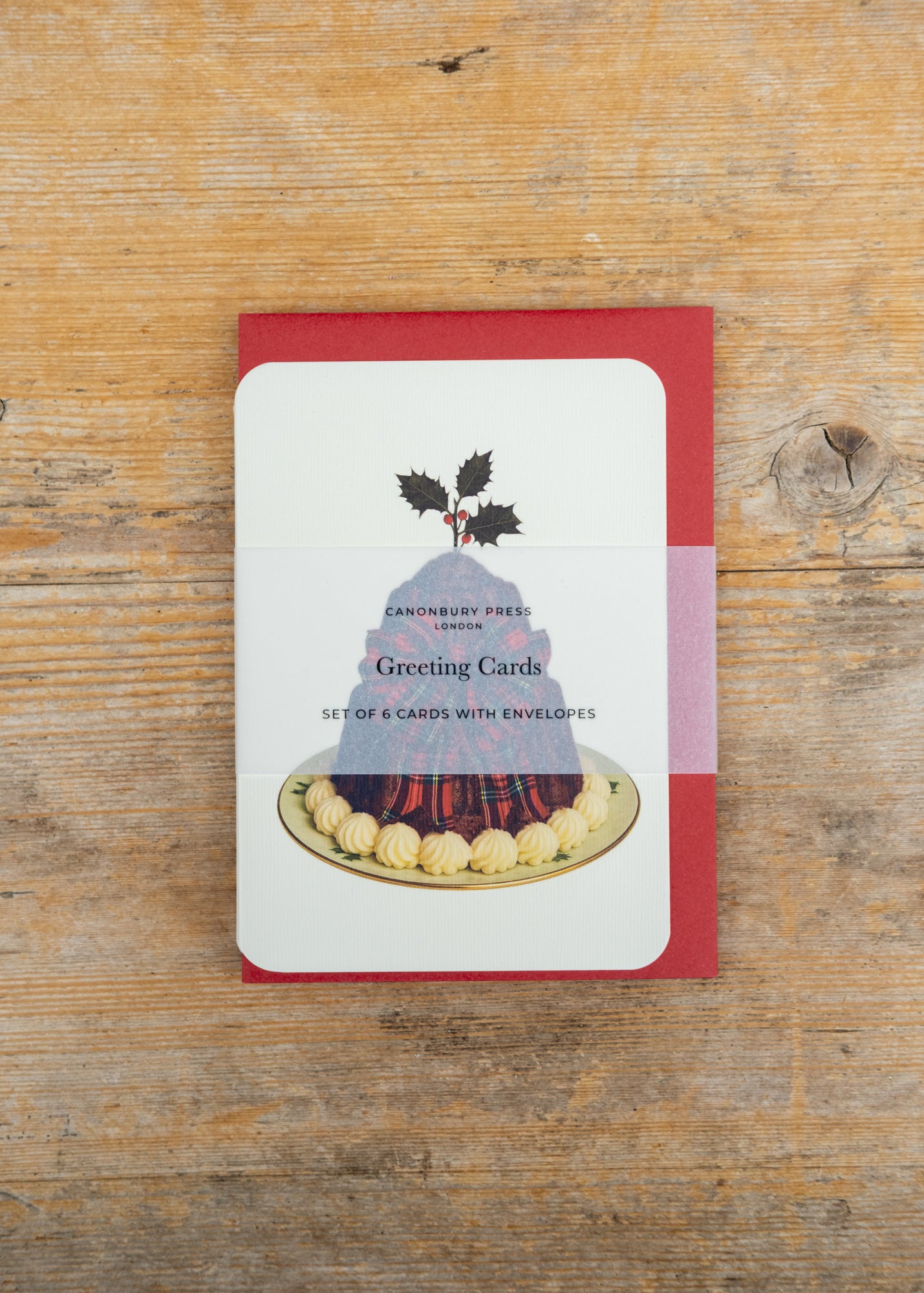 Canonbury Press Plum Puddings Christmas Cards, pack of six