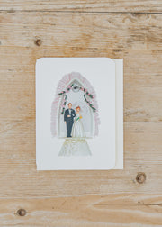Canonbury Press Wedding Cake Topper No.3 Greetings Card