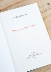 Books The Canterbury Tales, Paradine Facsimile Edition, 1973