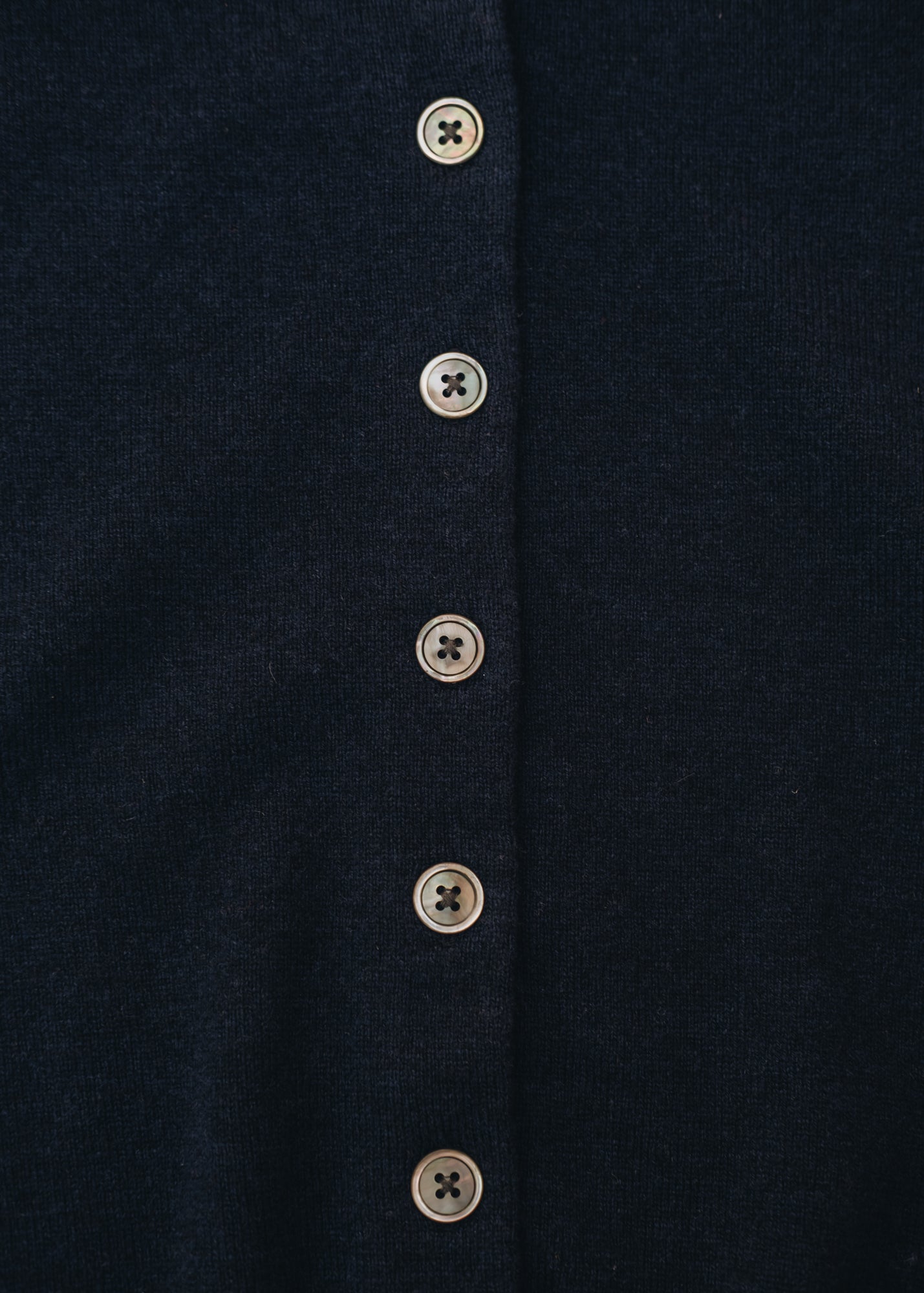 Cash-Ca Cardigan Tipped Crew in Navy and Loden