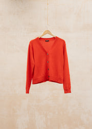 Cash-Ca V-Neck Cardigan in Pomodori