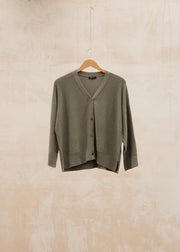 Cash-Ca Wide Cuff Cardigan in Safari