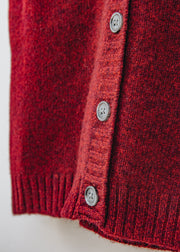 Cash-Ca Button Through Waistcoat in Burgundy
