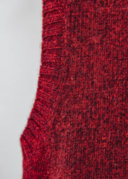 Cash-Ca Button Through Waistcoat in Burgundy