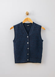 Cash-Ca Button Through Waistcoat in Dark Berry