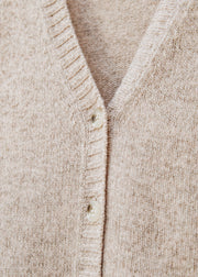 Cash-Ca Button Through Waistcoat in Pink Oatmeal