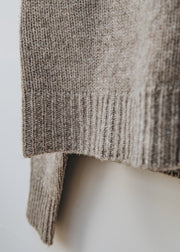 Cash-Ca Chunky Long Sleeve V-Neck Cardigan in Fossil