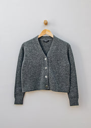 Cash-Ca Chunky Long Sleeve V-Neck Cardigan in Graphite