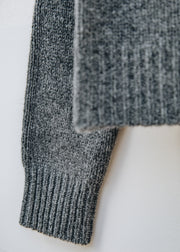 Cash-Ca Chunky Long Sleeve V-Neck Cardigan in Graphite