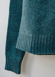 Cash-Ca Chunky Long Sleeve V-Neck Cardigan in Teal