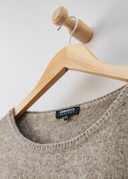 Cash-Ca Oversized Stripe Soft Crew Neck Sweater in Fossil, Blush and Oatmeal
