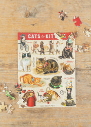 Cavallini & Co. Vintage Cats Mini Puzzle, 240 pieces