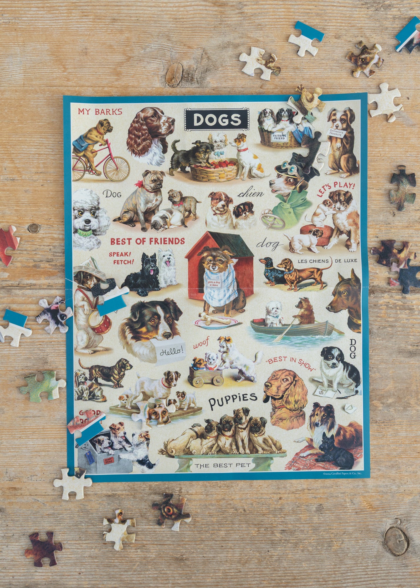 Cavallini & Co. Vintage Dogs Puzzle, 1000 pieces