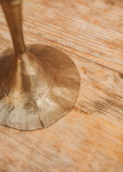Nkuku Small Chaipat Candlestick in Antique Brass