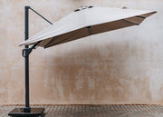 Pacific Lifestyle Glow Challenger Square Free Arm Parasol in Taupe (3mx3m)