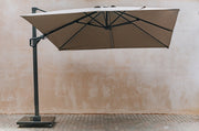 Glow Challenger Square Free Arm Parasol in Taupe (3mx3m)