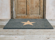 Large Charcoal Doormat with Star