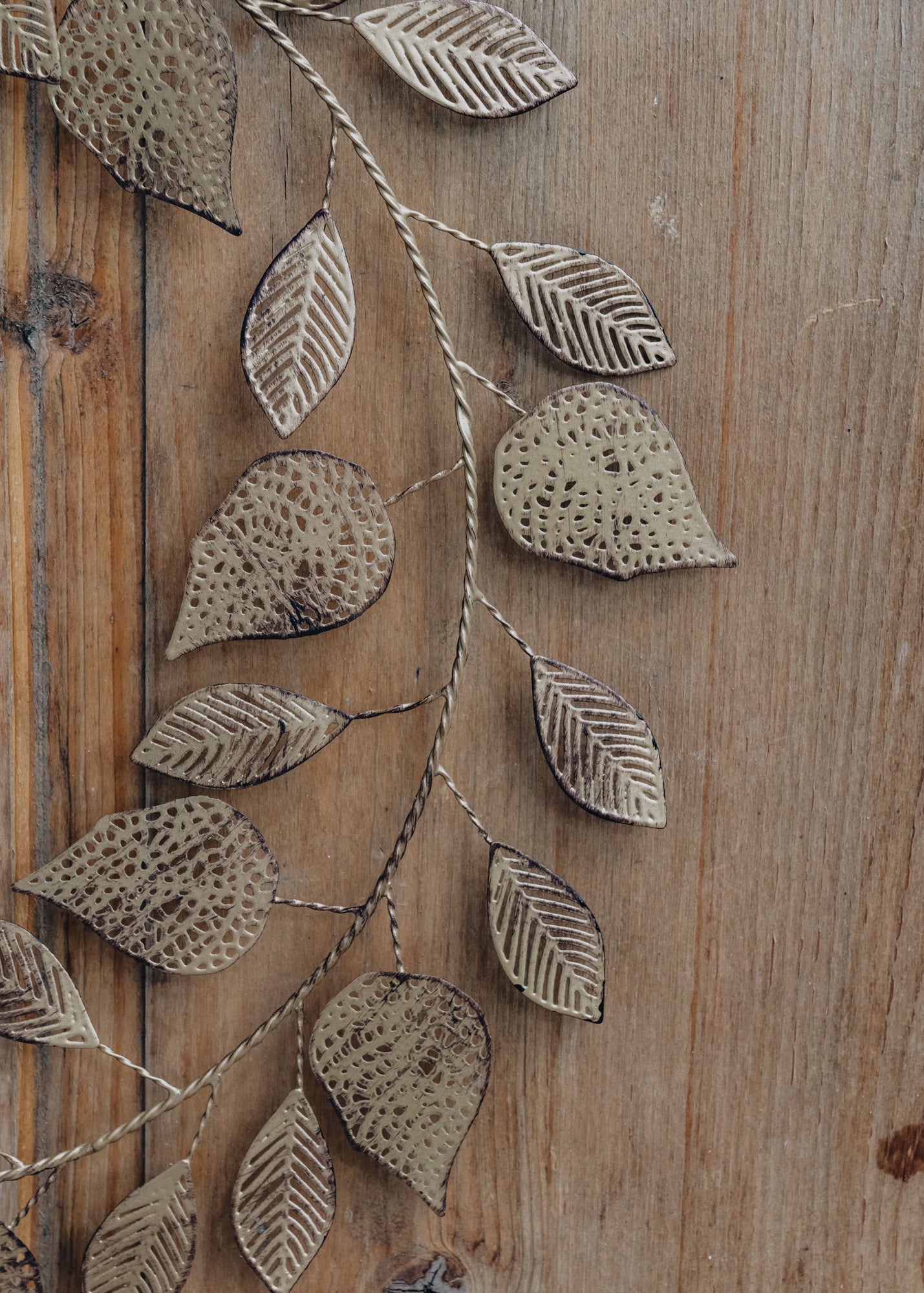 Nkuku Charita Wreath in Antique Brass Burford Garden Co.