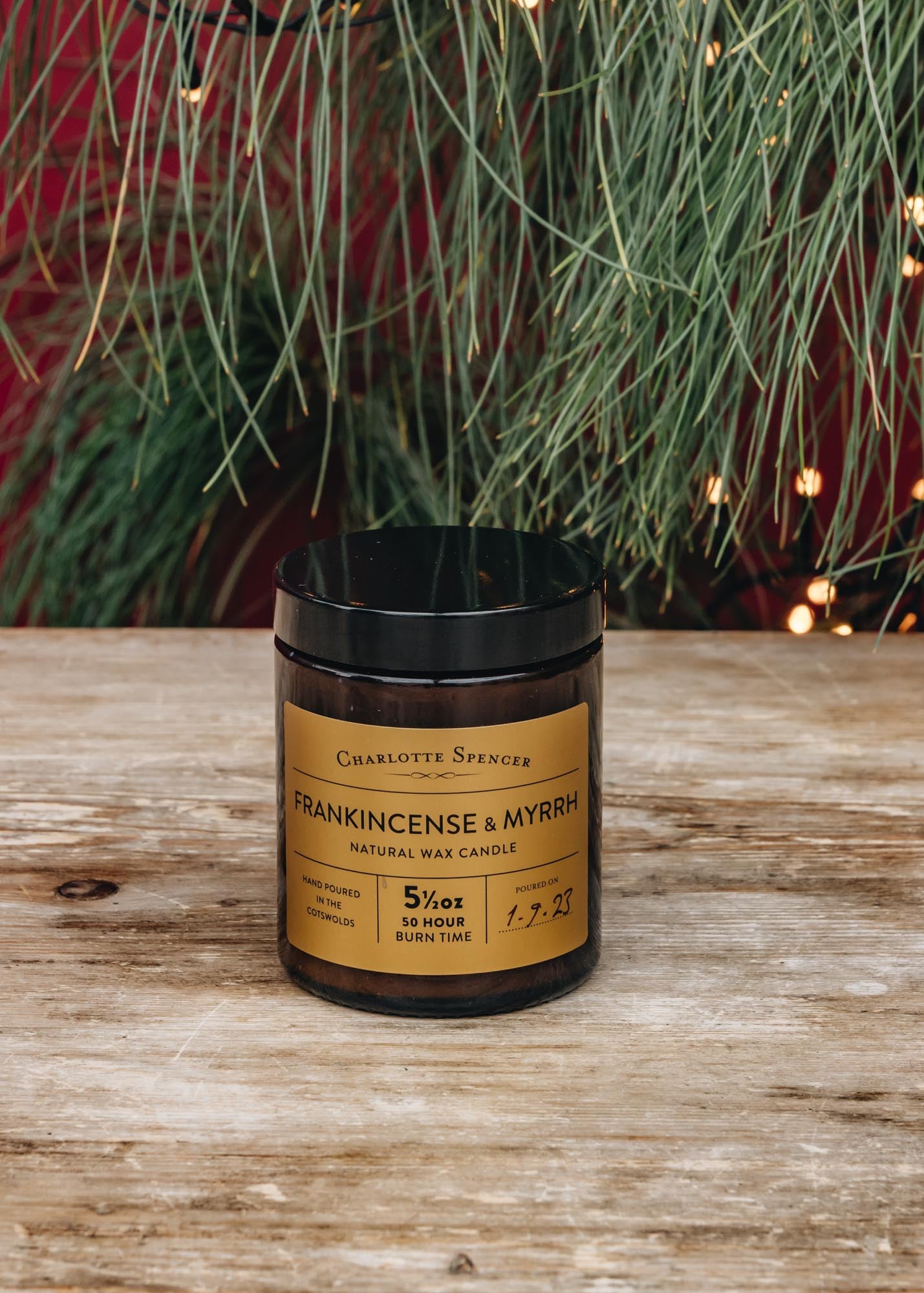 Charlotte Spencer Scented Candle in Frankincense and Myrrh, 5.5oz