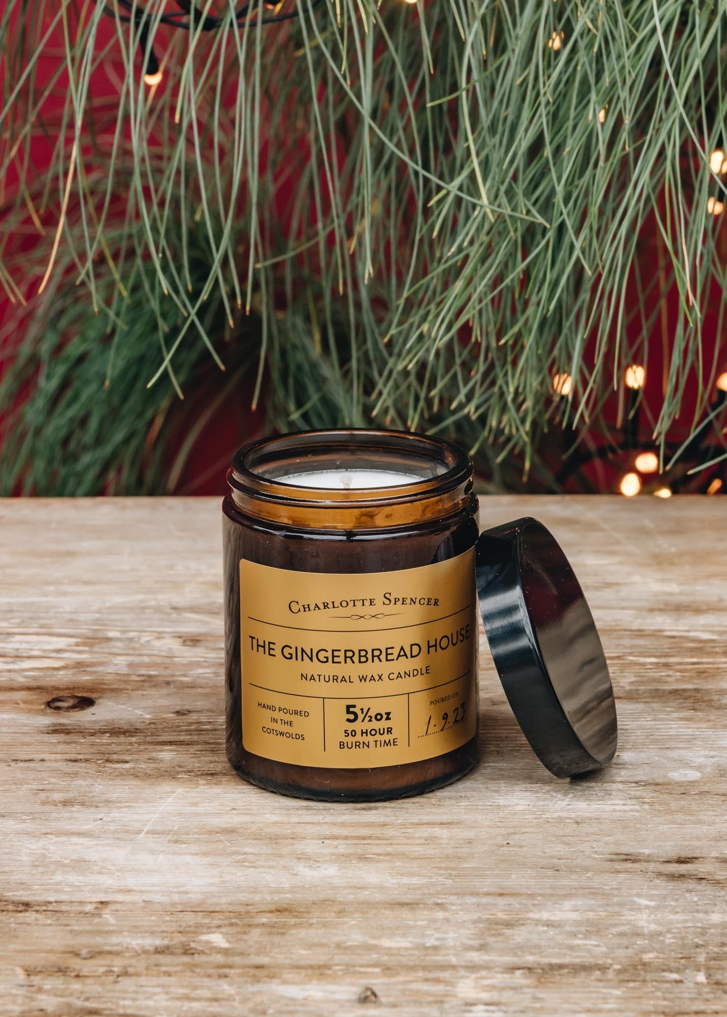 Charlotte Spencer Scented Candle in Gingerbread House, 5.5oz