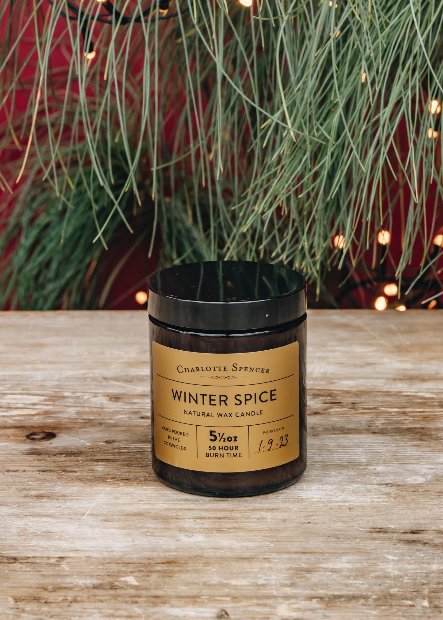 Charlotte Spencer Scented Candle in Winter Spice, 5.5oz