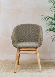 Gommaire Charly Teak Armchair in Beige
