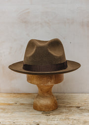 Christys' London Wool Felt Chepstow Fedora Hat in Brown
