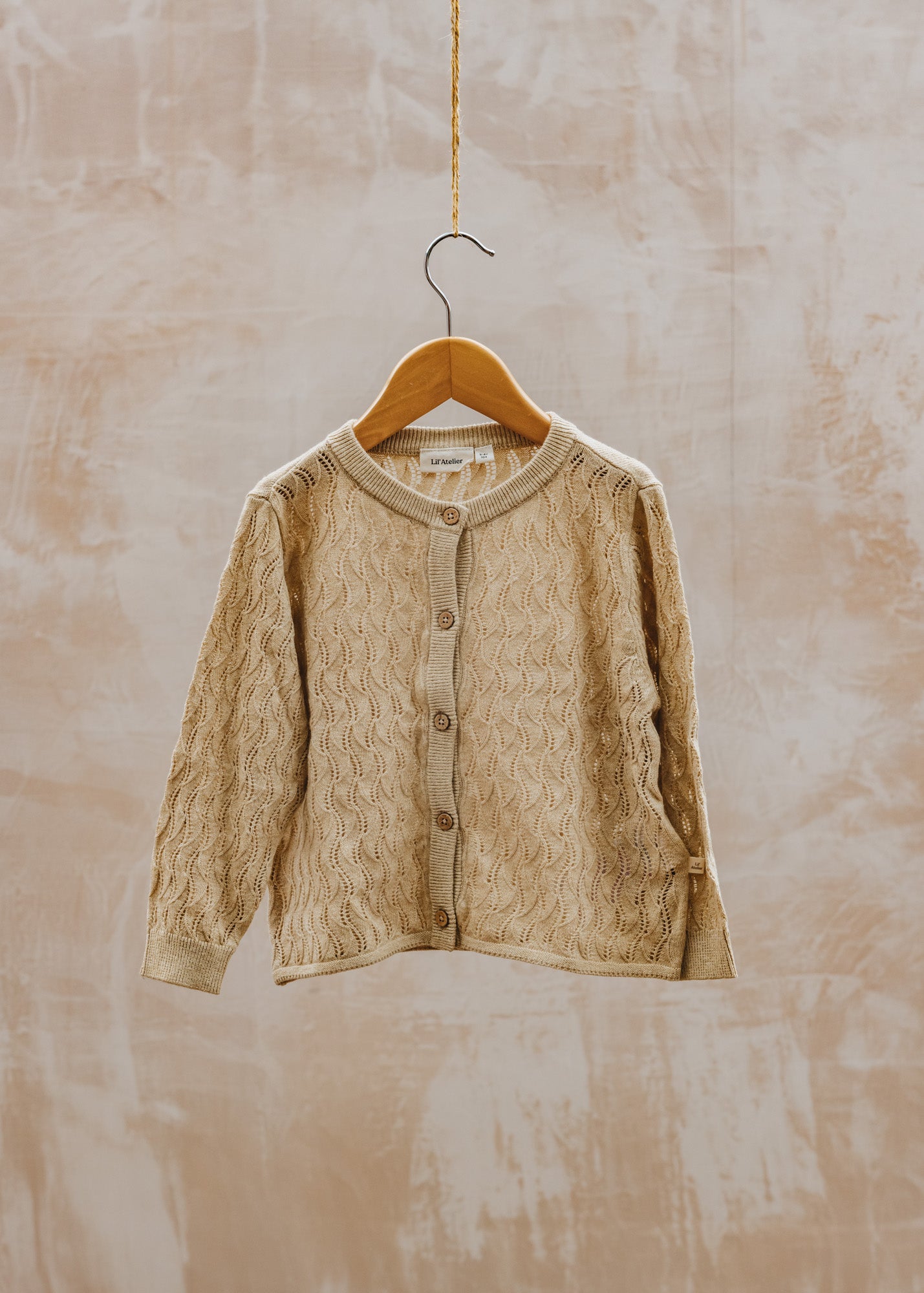 Lil' Atelier Children's Nina Cardigan in Warm Sand