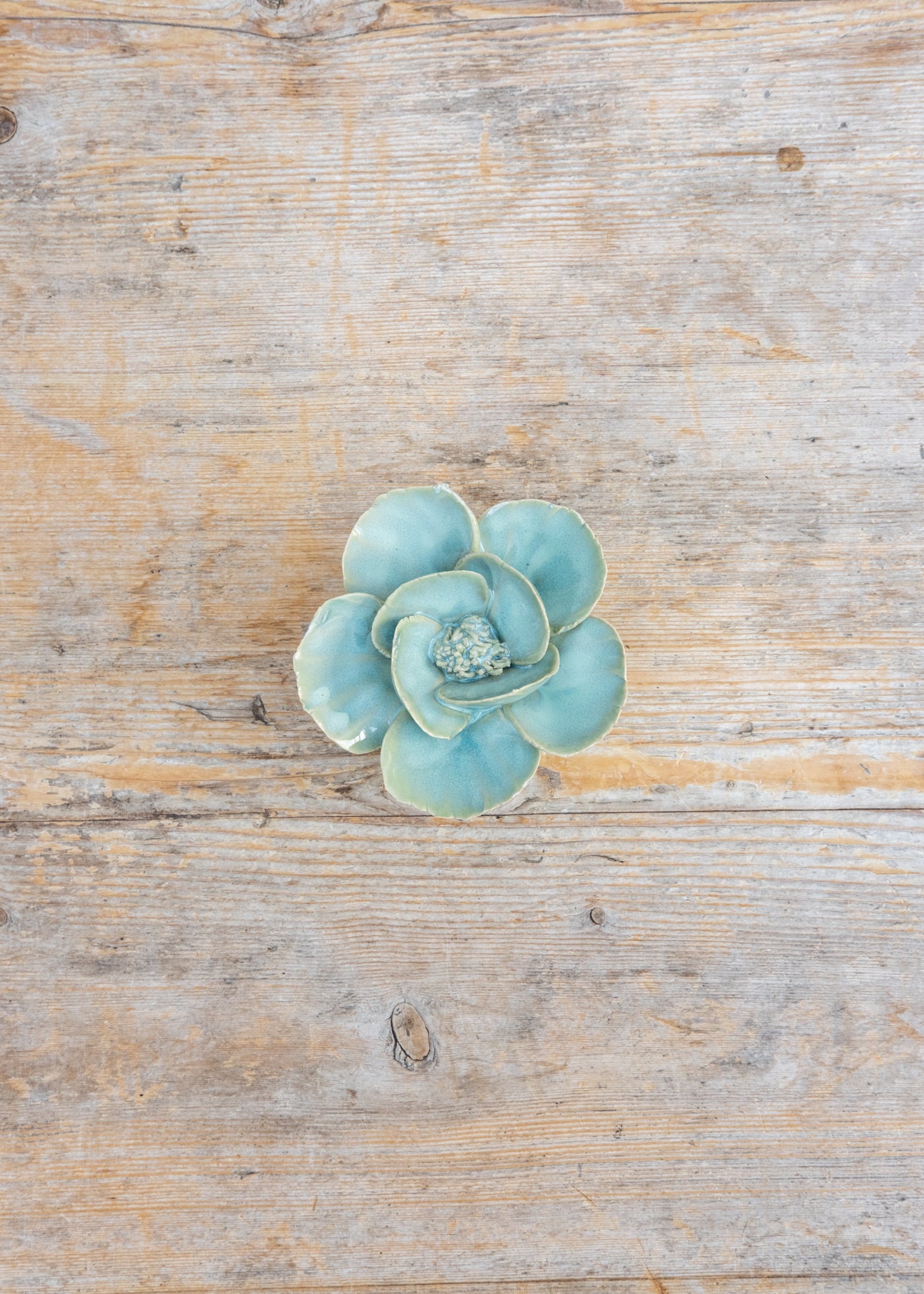Milk Teal Poppy Wall Decoration