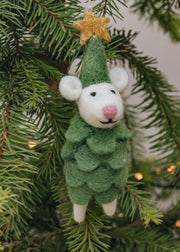 AfroArt Christmas Tree Mouse Ornament