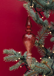 Bungalow Cone Glass Icicle in Ruby