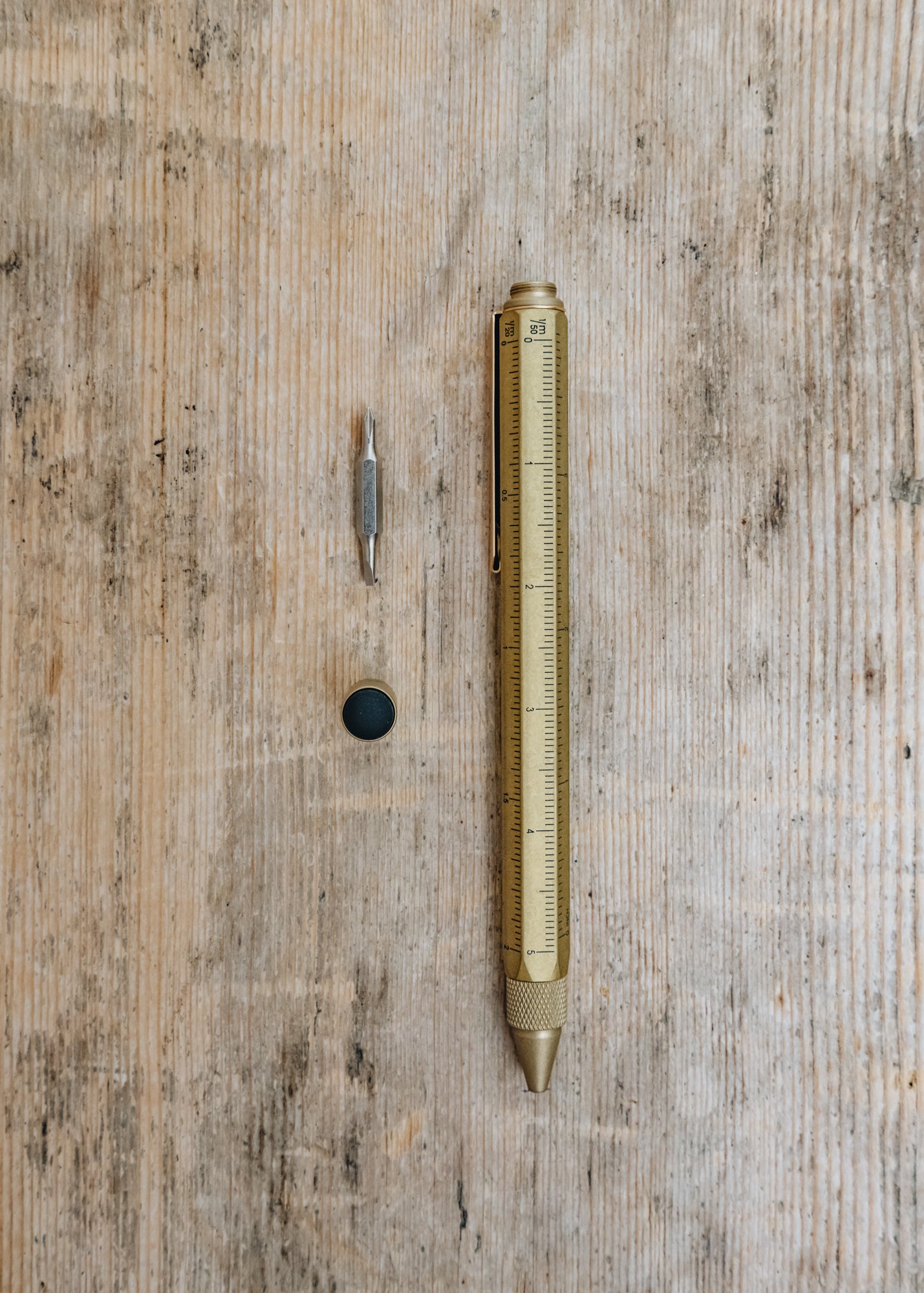 Troika Construction MultiTool Pen in Brass Burford Garden Co.