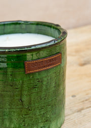 Côté Bougie Mint and Tea Large Green Tamegroute Candle